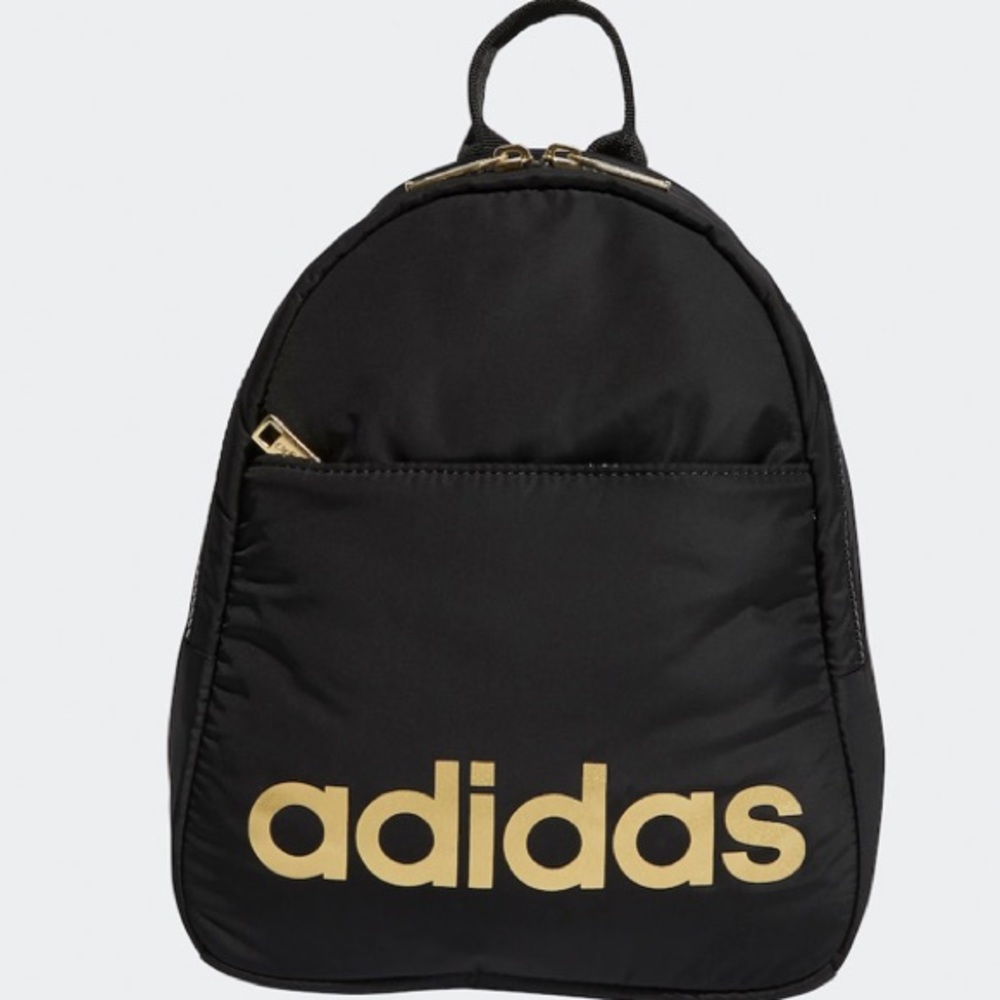 Adidas Black and Gold Mini Backpack